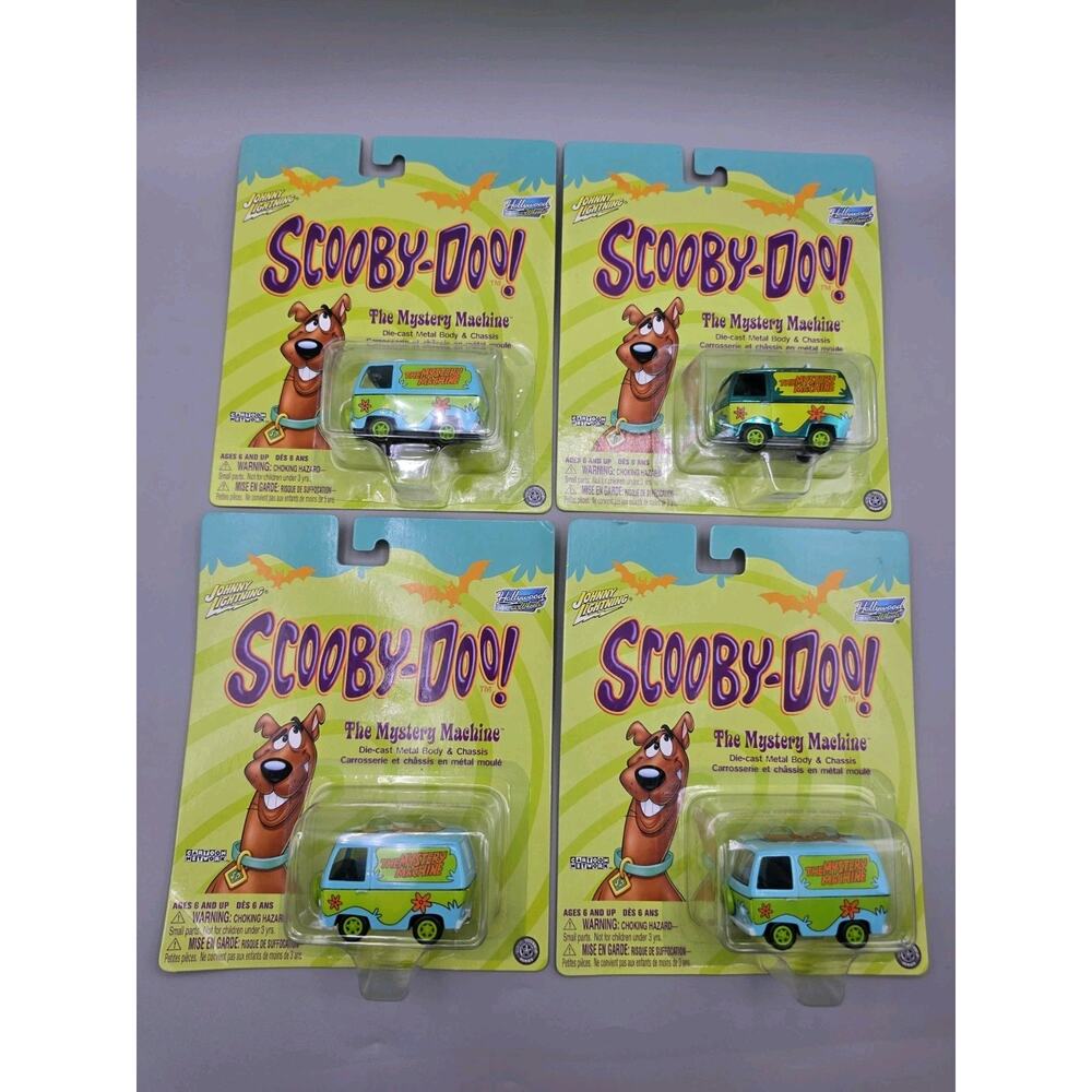 Johnny Lightning Scooby-Doo Mystery Machine 2004 Set Of 4 1 Chrome 3 Regular